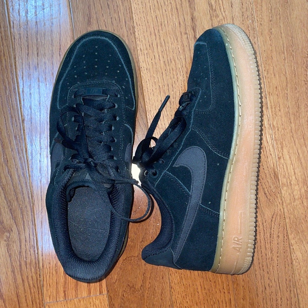 Black Suede Nike Air Force 1s